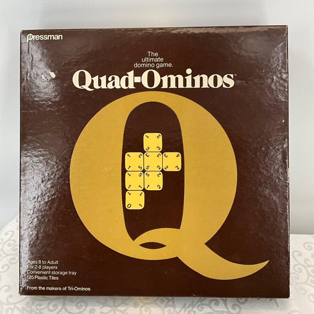 Vintage Quad Ominos Board‎ Game Pressman Ultimate Domino Strategy